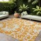 Edge Collections - 8' x 10' - Orange - Floral Washable Non-Skid Area Rug for Indoor and Outdoor Use - 1 Piece